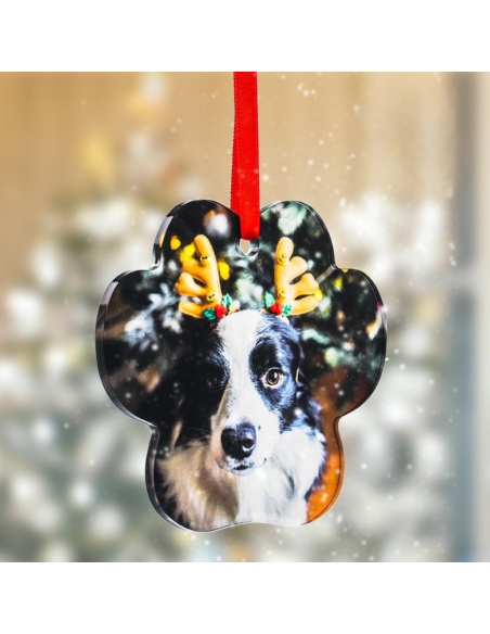 Adornos Colgantes Navideños Personalizados en Acrílico - Efecto 3D