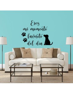 Vinilo decorativo momento perro