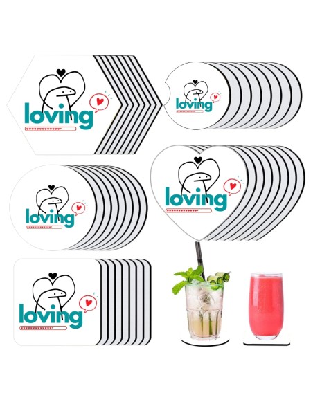 Posavasos personalizados Loving