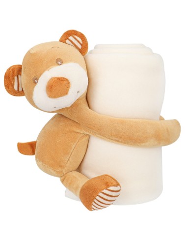 Manta Polar Personalizada con Osito de Peluche