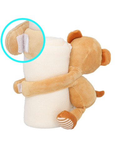 Manta Polar Personalizada con Osito de Peluche