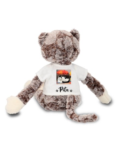 Gato de Peluche con Camiseta Personalizable