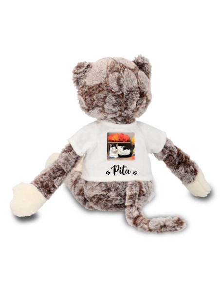 Gato de Peluche con Camiseta Personalizable