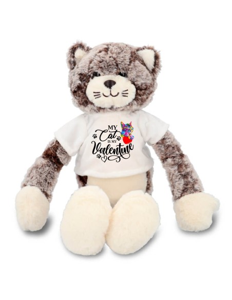Gato de Peluche con Camiseta Personalizable