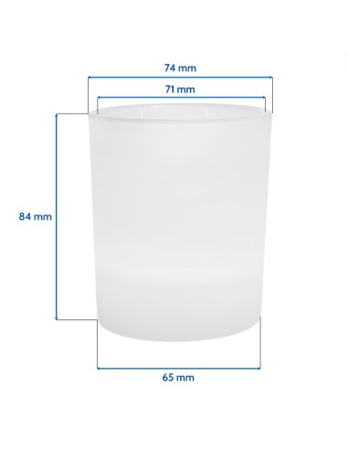 Vaso de Cristal Esmerilado Personalizable