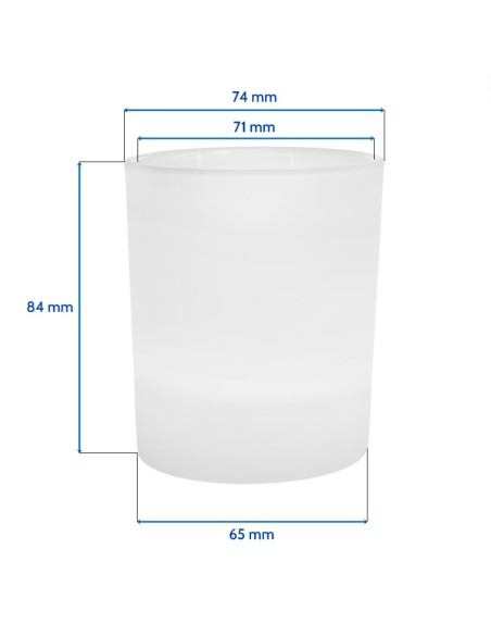 Vaso de Cristal Esmerilado Personalizable