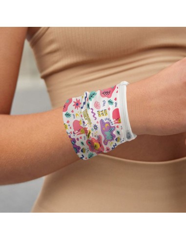 Muñequera Personalizada con Bolsillo y Cremallera